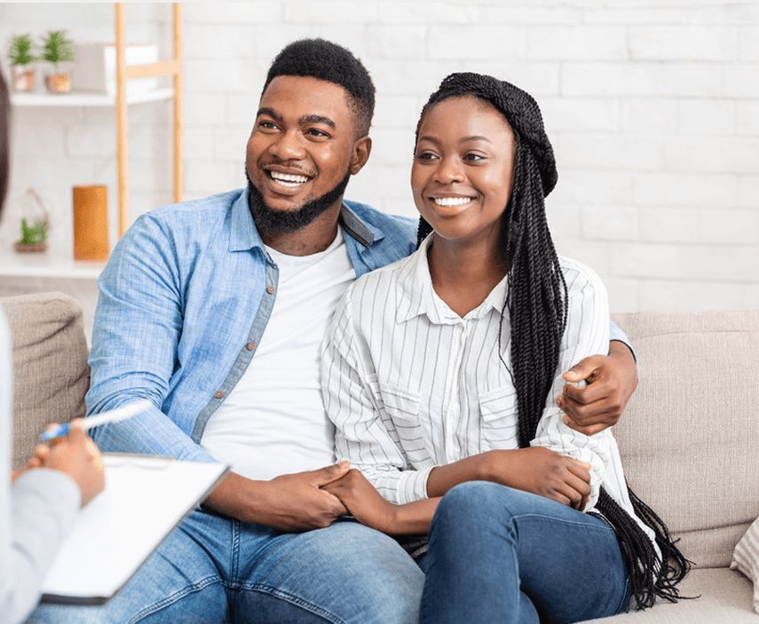 Couple planning their taxes together